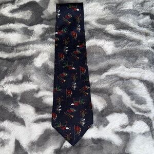 Tommy Hilfiger Navy and Red Men's Tie